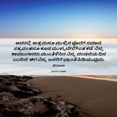 Picture 06 - ಮೀಕನು 7:4 KANIRV - ಅವರಲ್ಲಿ ಉತ್ತಮನೂ - Bible Verse Picture