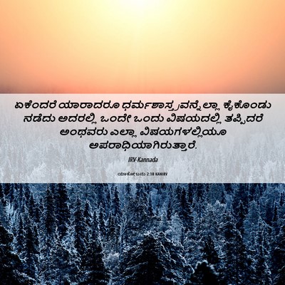 Picture 06 - ಯಾಕೋಬನು 2:10 KANIRV - ಏಕೆಂದರೆ ಯಾರಾದರೂ - Bible Verse Picture