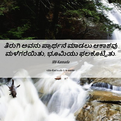 Picture 06 - ಯಾಕೋಬನು 5:18 KANIRV - ತಿರುಗಿ ಅವನು - Bible Verse Picture