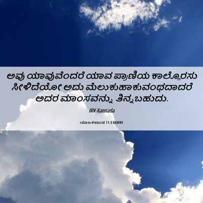Picture 06 - ಯಾಜಕಕಾಂಡ 11:3 KANIRV - ಅವು ಯಾವುವೆಂದರೆ - Bible Verse Picture