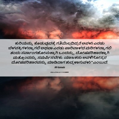 Picture 06 - ಯಾಜಕಕಾಂಡ 12:8 KANIRV - ಕುರಿಯನ್ನು - Bible Verse Picture