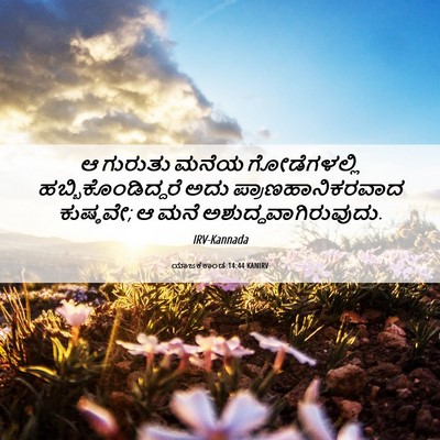 Picture 06 - ಯಾಜಕಕಾಂಡ 14:44 KANIRV - ಆ ಗುರುತು ಮನೆಯ - Bible Verse Picture
