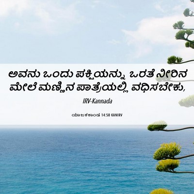 Picture 06 - ಯಾಜಕಕಾಂಡ 14:50 KANIRV - ಅವನು ಒಂದು - Bible Verse Picture