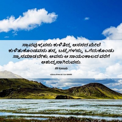 Picture 06 - ಯಾಜಕಕಾಂಡ 15:6 KANIRV - ಸ್ರಾವವುಳ್ಳವನು - Bible Verse Picture
