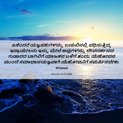 Picture 06 - ಯಾಜಕಕಾಂಡ 17:5 KANIRV - ಏಕೆಂದರೆ - Bible Verse Picture