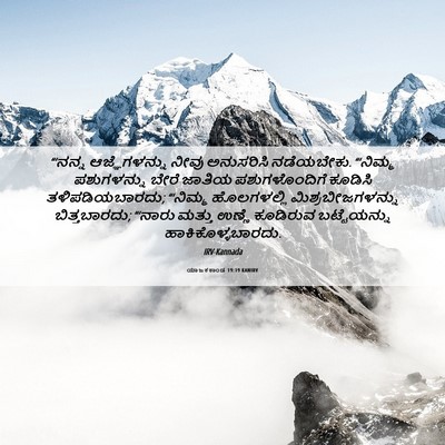 Picture 06 - ಯಾಜಕಕಾಂಡ 19:19 KANIRV - “‘ನನ್ನ - Bible Verse Picture