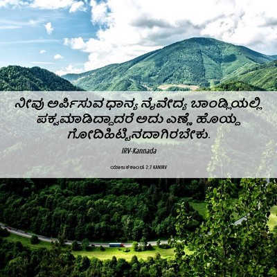 Picture 06 - ಯಾಜಕಕಾಂಡ 2:7 KANIRV - ನೀವು ಅರ್ಪಿಸುವ - Bible Verse Picture