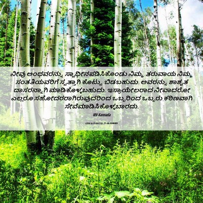 Picture 06 - ಯಾಜಕಕಾಂಡ 25:46 KANIRV - ನೀವು ಅಂಥವರನ್ನು - Bible Verse Picture