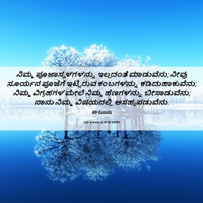 Picture 06 - ಯಾಜಕಕಾಂಡ 26:30 KANIRV - ನಿಮ್ಮ - Bible Verse Picture