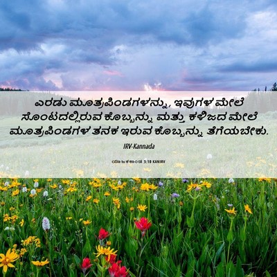 Picture 06 - ಯಾಜಕಕಾಂಡ 3:10 KANIRV - ಎರಡು - Bible Verse Picture