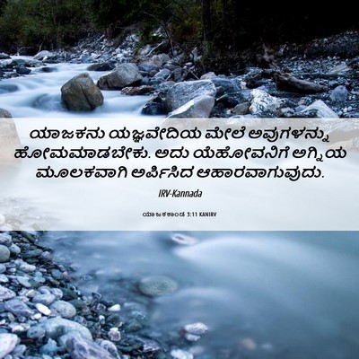 Picture 06 - ಯಾಜಕಕಾಂಡ 3:11 KANIRV - ಯಾಜಕನು ಯಜ್ಞವೇದಿಯ - Bible Verse Picture