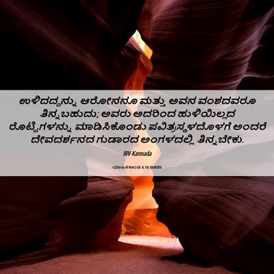 Picture 06 - ಯಾಜಕಕಾಂಡ 6:16 KANIRV - ಉಳಿದದ್ದನ್ನು - Bible Verse Picture