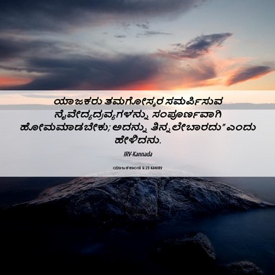 Picture 06 - ಯಾಜಕಕಾಂಡ 6:23 KANIRV - ಯಾಜಕರು ತಮಗೋಸ್ಕರ - Bible Verse Picture