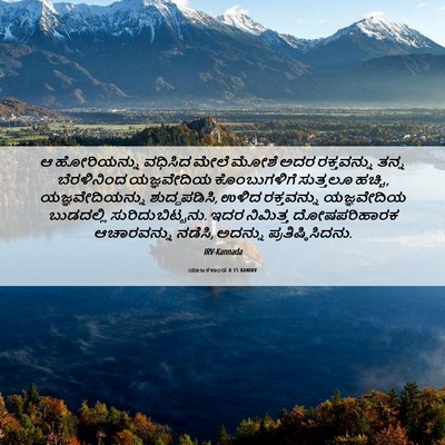 Picture 06 - ಯಾಜಕಕಾಂಡ 8:15 KANIRV - ಆ ಹೋರಿಯನ್ನು - Bible Verse Picture