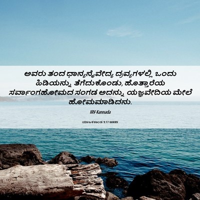Picture 06 - ಯಾಜಕಕಾಂಡ 9:17 KANIRV - ಅವರು ತಂದ - Bible Verse Picture