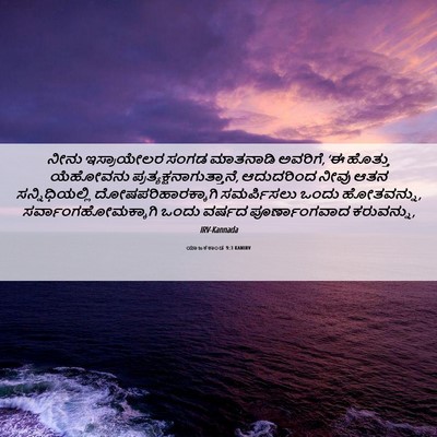 Picture 06 - ಯಾಜಕಕಾಂಡ 9:3 KANIRV - ನೀನು ಇಸ್ರಾಯೇಲರ - Bible Verse Picture