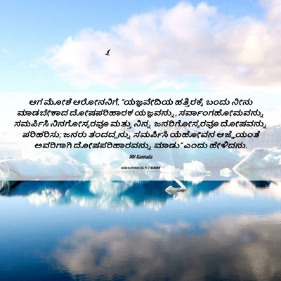 Picture 06 - ಯಾಜಕಕಾಂಡ 9:7 KANIRV - ಆಗ ಮೋಶೆ ಆರೋನನಿಗೆ, - Bible Verse Picture