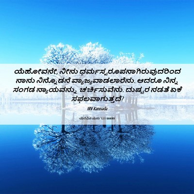 Picture 06 - ಯೆರೆಮೀಯನು 12:1 KANIRV - ಯೆಹೋವನೇ, ನೀನು - Bible Verse Picture