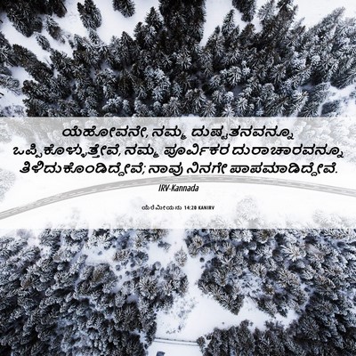 Picture 06 - ಯೆರೆಮೀಯನು 14:20 KANIRV - ಯೆಹೋವನೇ, ನಮ್ಮ - Bible Verse Picture