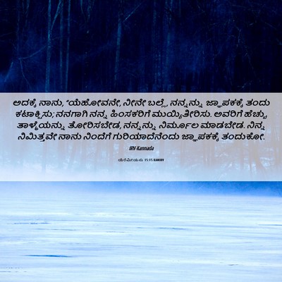 Picture 06 - ಯೆರೆಮೀಯನು 15:15 KANIRV - ಅದಕ್ಕೆ ನಾನು, - Bible Verse Picture