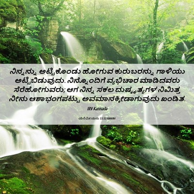 Picture 06 - ಯೆರೆಮೀಯನು 22:22 KANIRV - ನಿನ್ನನ್ನು - Bible Verse Picture