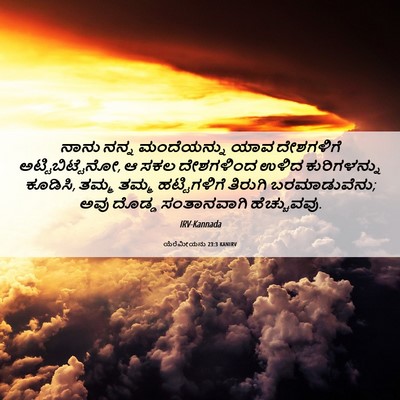 Picture 06 - ಯೆರೆಮೀಯನು 23:3 KANIRV - ನಾನು ನನ್ನ - Bible Verse Picture