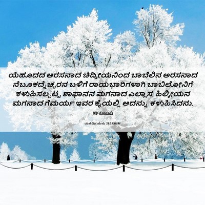 Picture 06 - ಯೆರೆಮೀಯನು 29:3 KANIRV - ಯೆಹೂದದ ಅರಸನಾದ - Bible Verse Picture