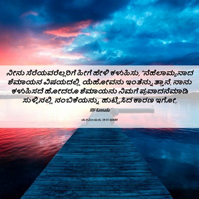 Picture 06 - ಯೆರೆಮೀಯನು 29:31 KANIRV - ನೀನು - Bible Verse Picture