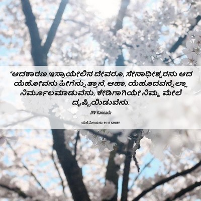 Picture 06 - ಯೆರೆಮೀಯನು 44:11 KANIRV - “ಆದಕಾರಣ - Bible Verse Picture