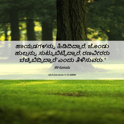 Picture 06 - ಯೆರೆಮೀಯನು 51:32 KANIRV - ಹಾಯ್ಗಡಗಳನ್ನು - Bible Verse Picture