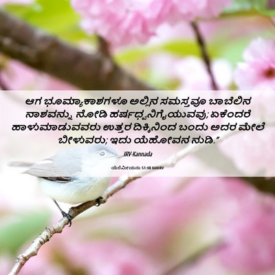 Picture 06 - ಯೆರೆಮೀಯನು 51:48 KANIRV - ಆಗ ಭೂಮ್ಯಾಕಾಶಗಳೂ - Bible Verse Picture