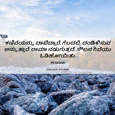 Picture 06 - ಯೆಶಾಯನು 10:29 KANIRV - ಕಣಿವೆಯನ್ನು - Bible Verse Picture