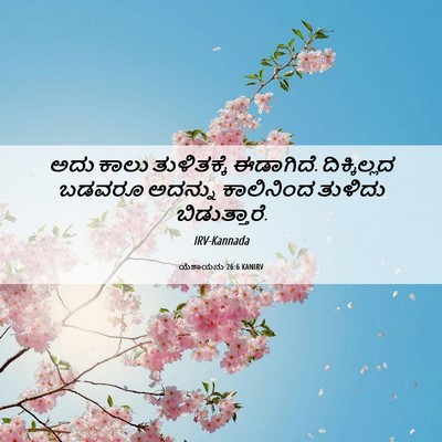Picture 06 - ಯೆಶಾಯನು 26:6 KANIRV - ಅದು ಕಾಲು - Bible Verse Picture