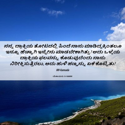 Picture 06 - ಯೆಶಾಯನು 5:4 KANIRV - ನನ್ನ ದ್ರಾಕ್ಷಿಯ - Bible Verse Picture