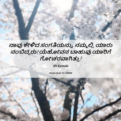 Picture 06 - ಯೆಶಾಯನು 53:1 KANIRV - ನಾವು ಕೇಳಿದ - Bible Verse Picture
