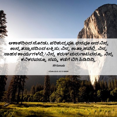 Picture 06 - ಯೆಶಾಯನು 63:15 KANIRV - ಆಕಾಶದಿಂದ ನೋಡು, - Bible Verse Picture