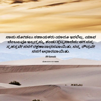 Picture 06 - ಯೆಶಾಯನು 63:5 KANIRV - ನಾನು ನೋಡಲು - Bible Verse Picture
