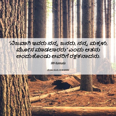 Picture 06 - ಯೆಶಾಯನು 63:8 KANIRV - “ನಿಜವಾಗಿ ಇವರು - Bible Verse Picture