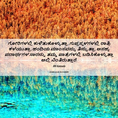 Picture 06 - ಯೆಶಾಯನು 65:4 KANIRV - ಗೋರಿಗಳಲ್ಲಿ - Bible Verse Picture