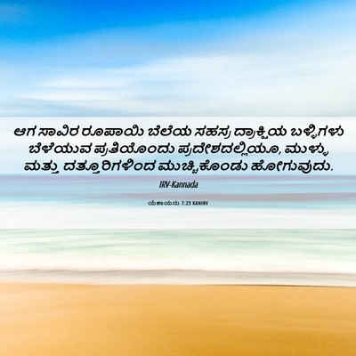 Picture 06 - ಯೆಶಾಯನು 7:23 KANIRV - ಆಗ ಸಾವಿರ ರೂಪಾಯಿ - Bible Verse Picture