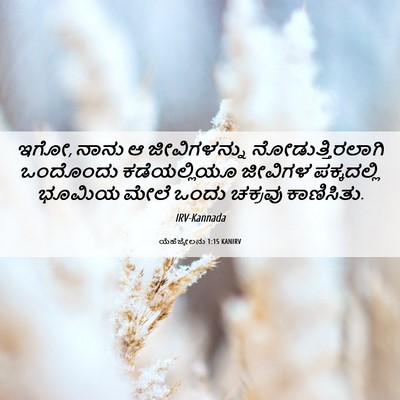 Picture 06 - ಯೆಹೆಜ್ಕೇಲನು 1:15 KANIRV - ಇಗೋ, ನಾನು ಆ - Bible Verse Picture