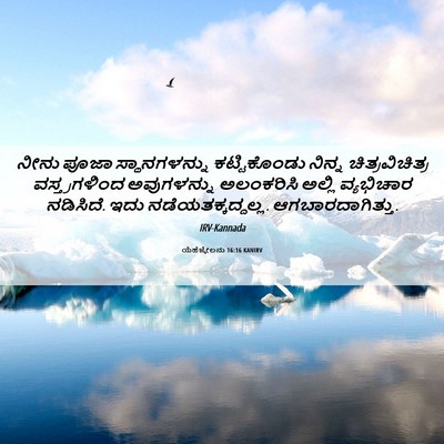 Picture 06 - ಯೆಹೆಜ್ಕೇಲನು 16:16 KANIRV - ನೀನು ಪೂಜಾ - Bible Verse Picture