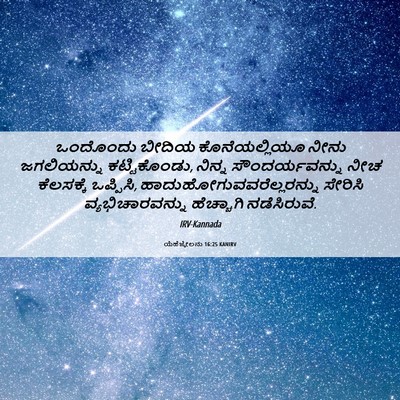 Picture 06 - ಯೆಹೆಜ್ಕೇಲನು 16:25 KANIRV - ಒಂದೊಂದು ಬೀದಿಯ - Bible Verse Picture