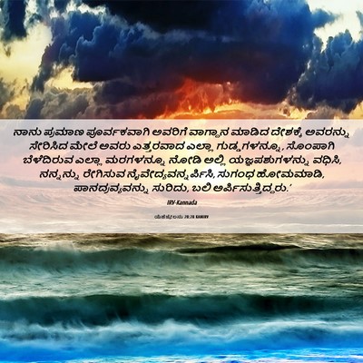 Picture 06 - ಯೆಹೆಜ್ಕೇಲನು 20:28 KANIRV - ನಾನು ಪ್ರಮಾಣ - Bible Verse Picture