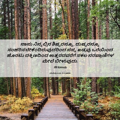 Picture 06 - ಯೆಹೆಜ್ಕೇಲನು 21:4 KANIRV - ನಾನು ನಿನ್ನಲ್ಲಿನ - Bible Verse Picture