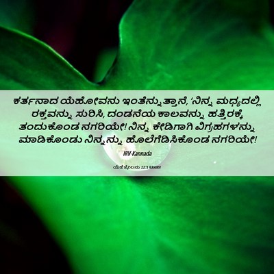 Picture 06 - ಯೆಹೆಜ್ಕೇಲನು 22:3 KANIRV - ಕರ್ತನಾದ ಯೆಹೋವನು - Bible Verse Picture
