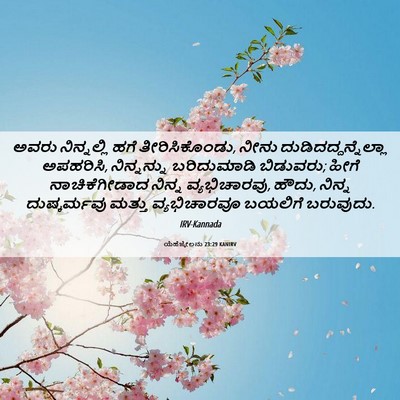 Picture 06 - ಯೆಹೆಜ್ಕೇಲನು 23:29 KANIRV - ಅವರು ನಿನ್ನಲ್ಲಿ - Bible Verse Picture