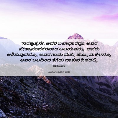 Picture 06 - ಯೆಹೆಜ್ಕೇಲನು 24:25 KANIRV - “ನರಪುತ್ರನೇ, ಅವರ - Bible Verse Picture