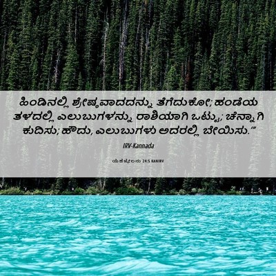 Picture 06 - ಯೆಹೆಜ್ಕೇಲನು 24:5 KANIRV - ಹಿಂಡಿನಲ್ಲಿ - Bible Verse Picture