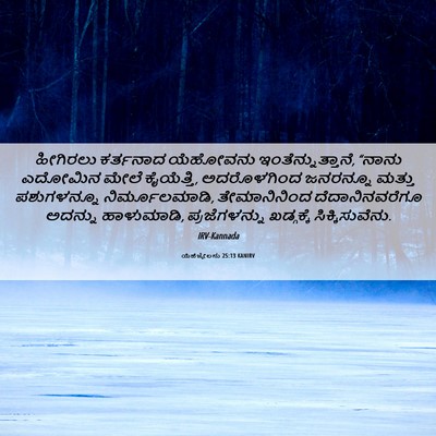 Picture 06 - ಯೆಹೆಜ್ಕೇಲನು 25:13 KANIRV - ಹೀಗಿರಲು ಕರ್ತನಾದ - Bible Verse Picture